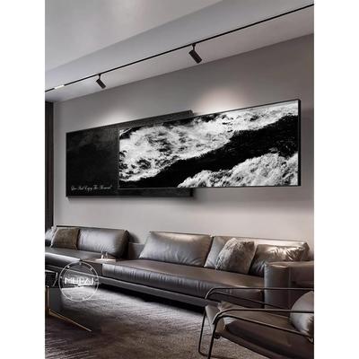 2024新客厅装饰画海景无障碍豪华高端沙发背景墙挂画抽象Normcore