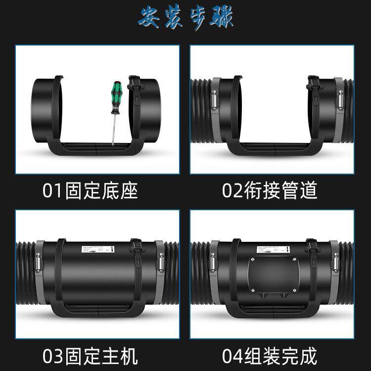 排风扇厨房专用抽油烟排气扇快速排烟机风管通风机械管道风机变频
