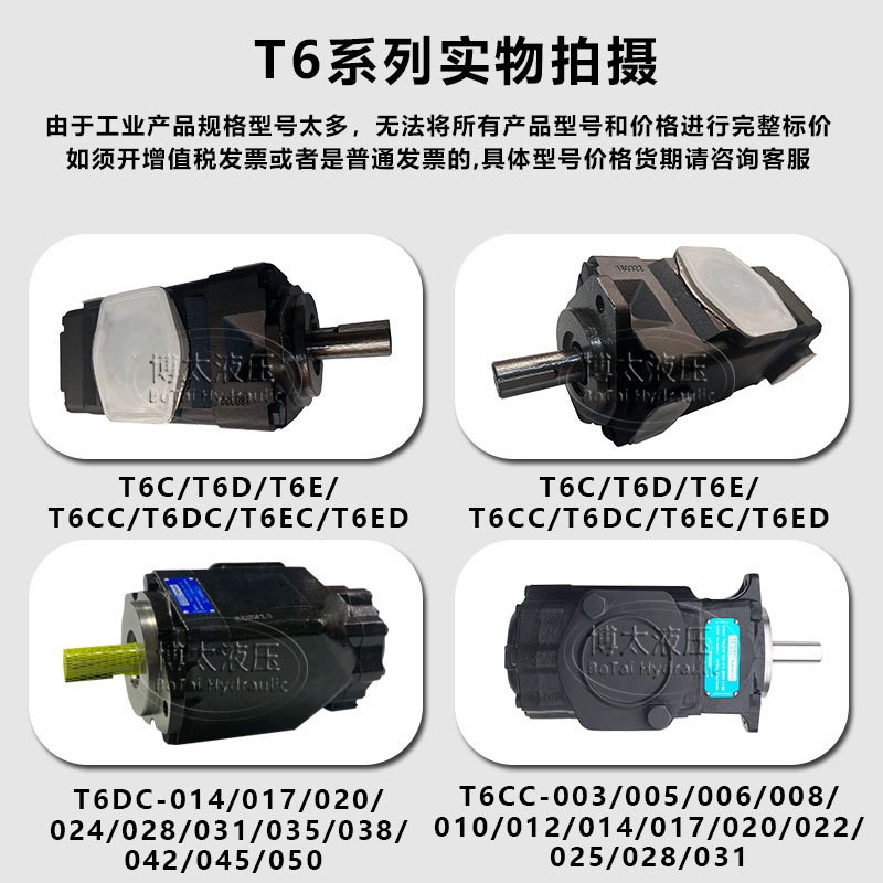 denison丹尼逊T6CC/T6DC/T6EC/T6ED双唇低噪音双联叶片泵油压机船