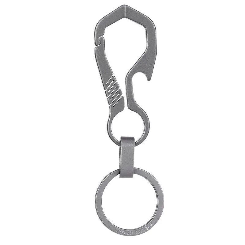 博友钛合金新款钥匙扣不锈钢扣男式女式钥匙链汽车钥匙扣小礼品