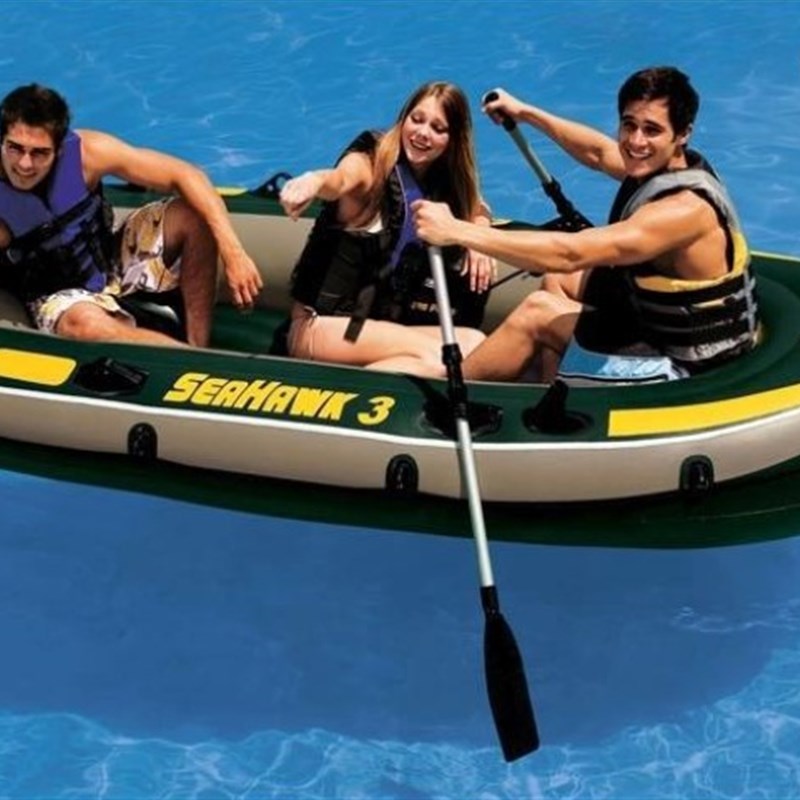 美国INTEX  68380 海鹰三人船组 充气船 皮划艇橡皮艇充气加厚