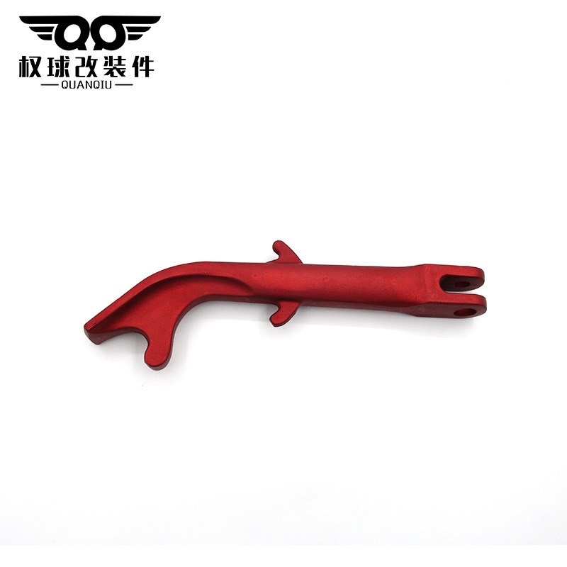 电动车鱼尾边撑改装配件加厚铝合金停车架车踢支架可调搁脚架边撑