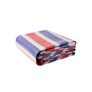 彩条布三色篷布聚乙烯双面覆膜防雨遮阳包边打孔篷盖布装修雨布