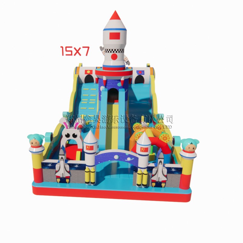 广场摆摊充气城堡蹦蹦床室内淘气堡乐园太空奇遇记充气城堡滑梯