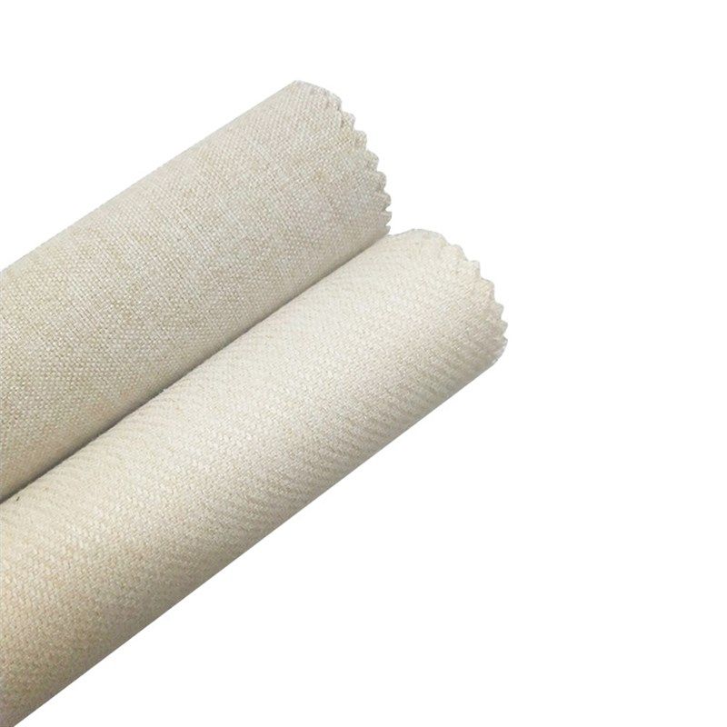 厂家直销加厚无缝棉麻墙布简约现代田园高端别墅酒店宾馆壁布