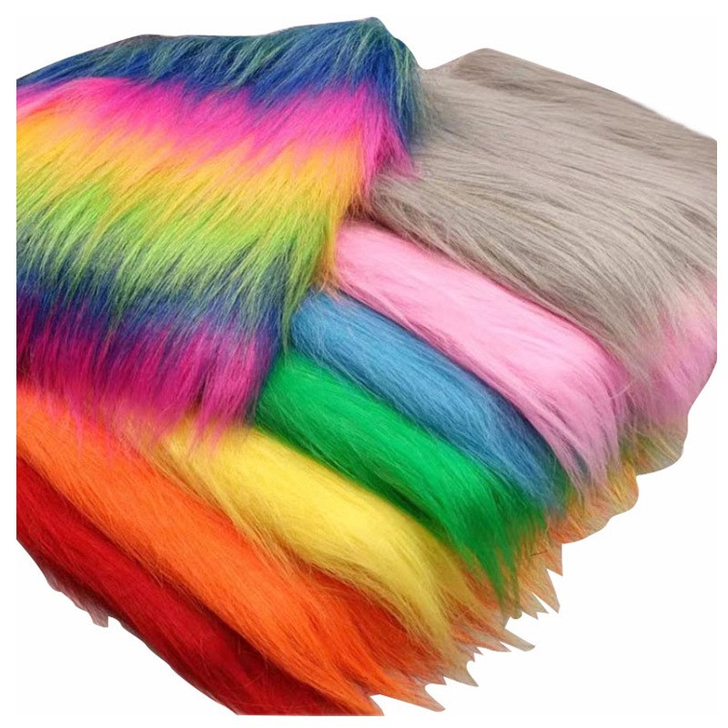 现货12厘米长毛绒 落水毛人造毛绒仿毛直炸毛娃娃假毛发长毛布料