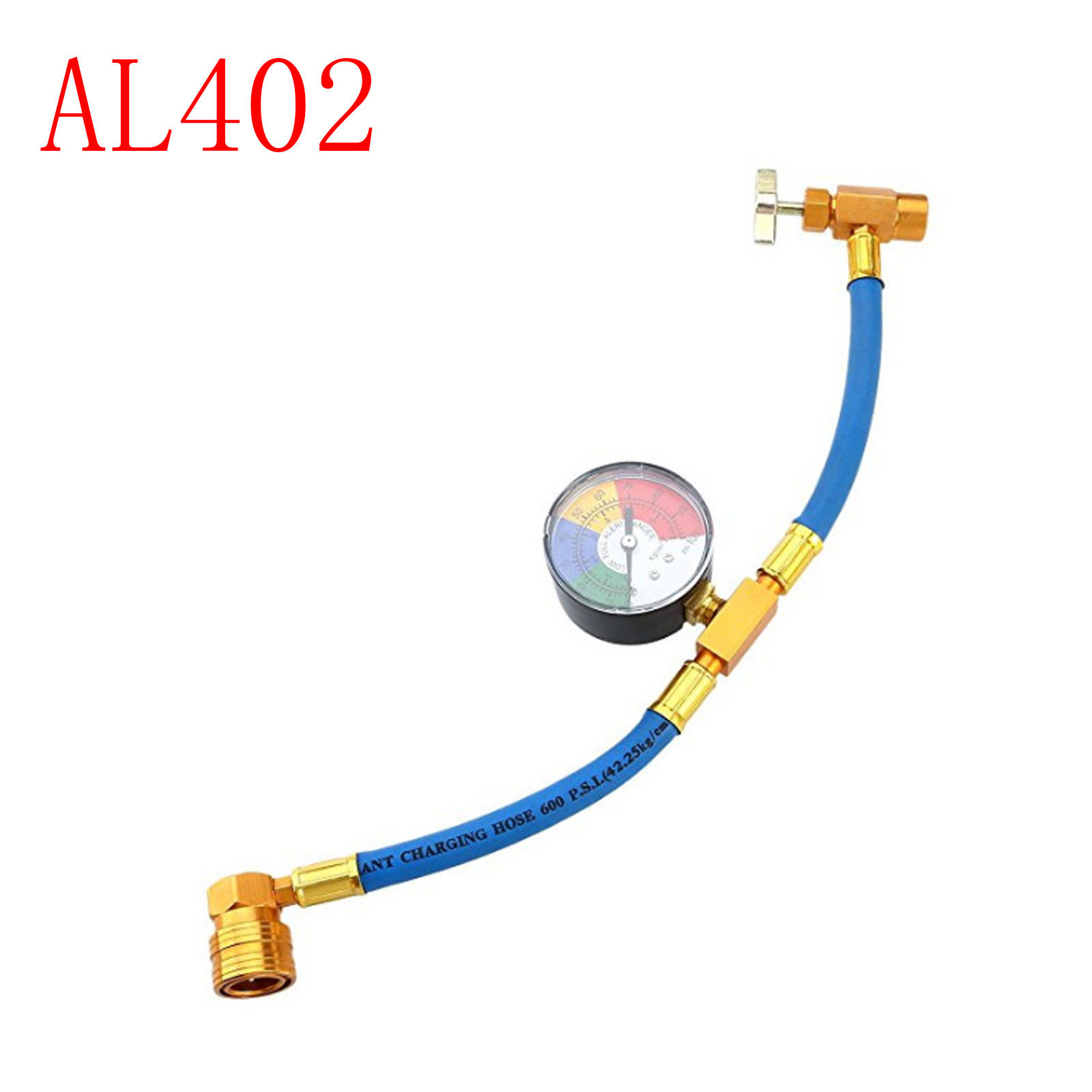 R134A空调制冷剂加注快速补充氟管，开票阀瓶口接头为1/2ACME