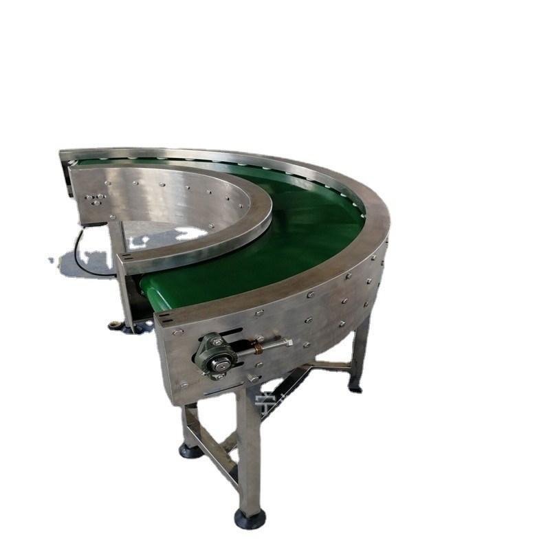 180度PVC皮带转弯输送机90度皮带转角流水线提升上料机多功能