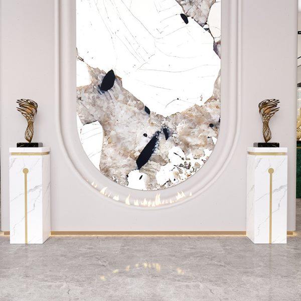 轻奢大理石落地式花架电视柜旁摆件展台立柱石材墩子玄关盆景底座,家居饰品,落地摆件,淘宝优惠券,粉丝福利购,淘宝优惠卷