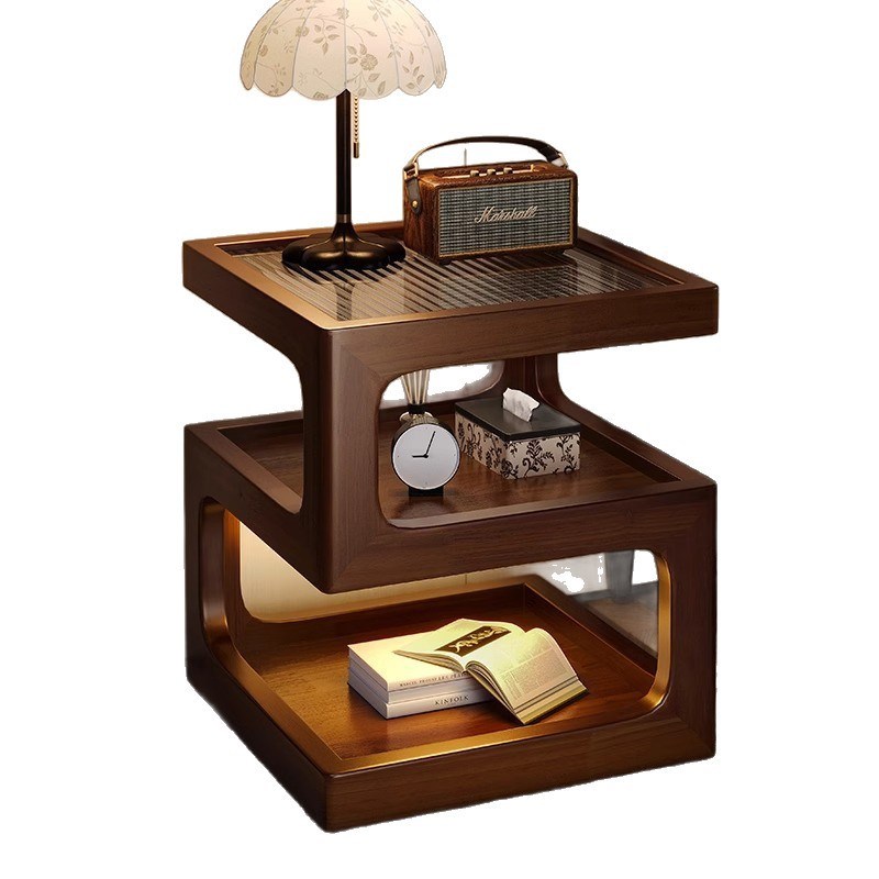 中古风床边桌卧室家用客厅小边几床头置物客厅沙发边柜创意小茶几