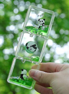 次日达爱熊猫减压漏沙漏创摆意件情绪稳定桌可面油滴油计时器送儿