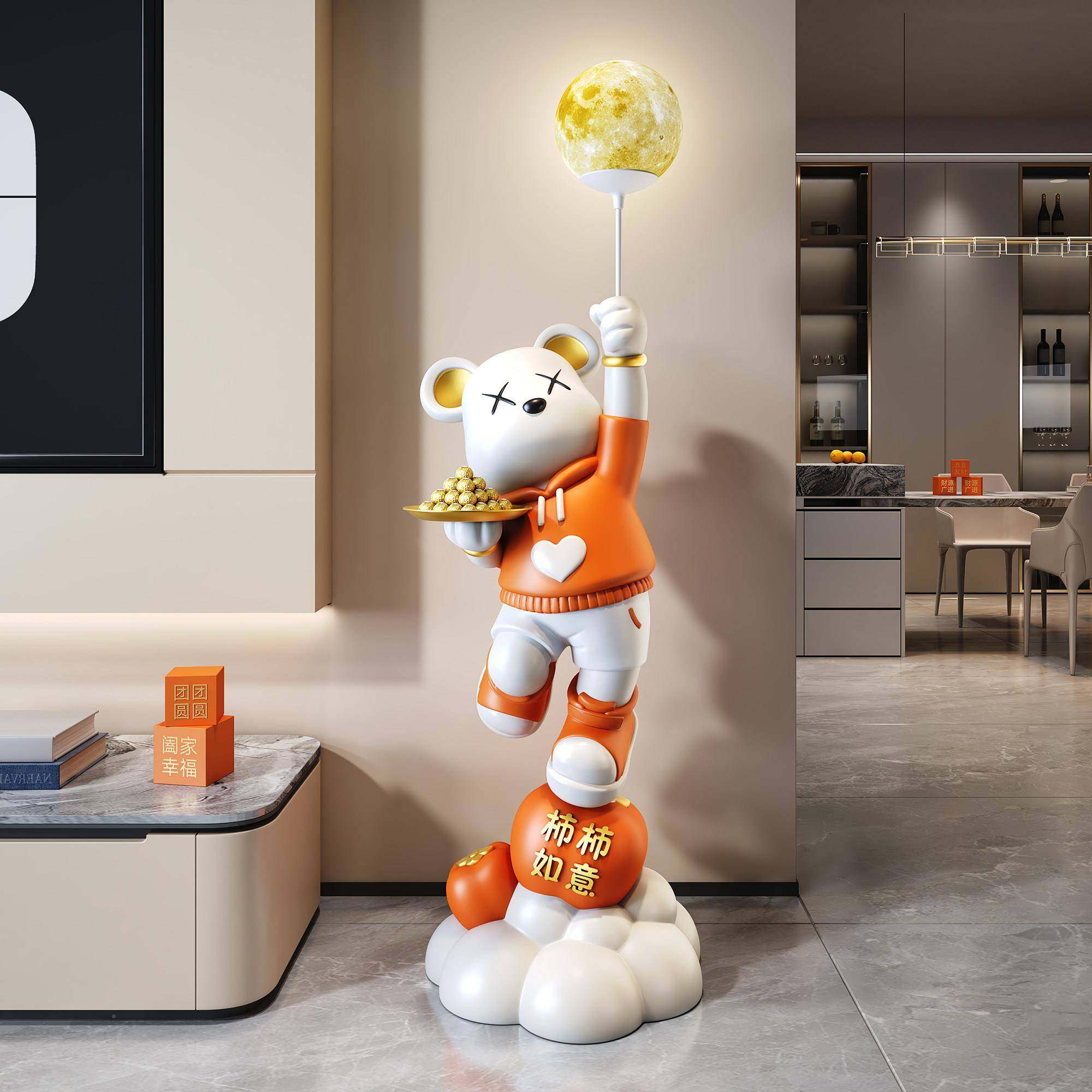 创意意BLX1223网红力熊客厅落摆件柿暴柿如大型高档装饰品地乔迁,家居饰品,落地摆件,淘宝优惠券,粉丝福利购,淘宝优惠卷