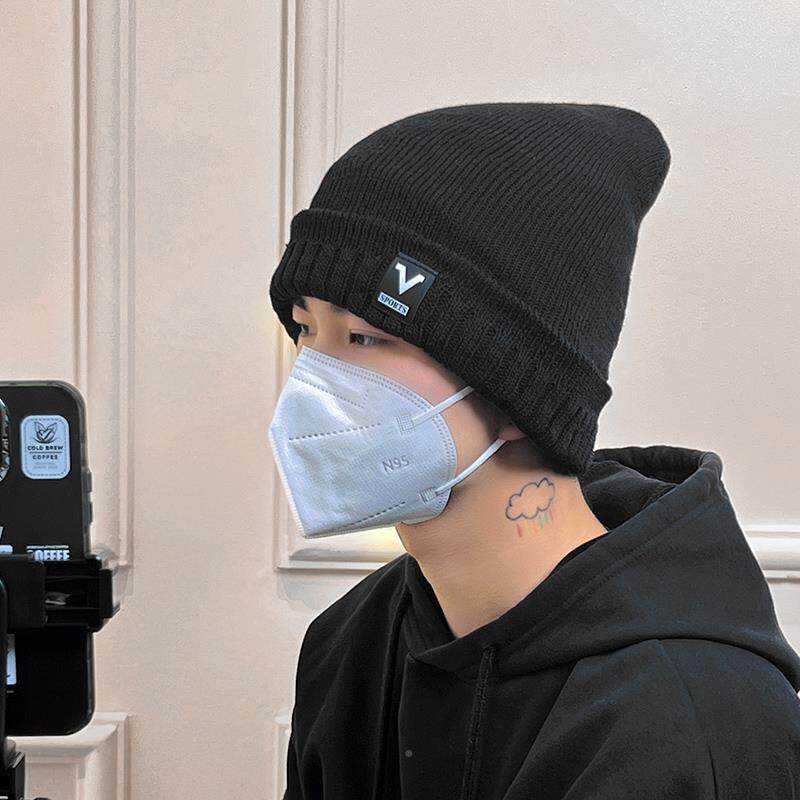 次日达秋季男士帽子冬韩版时毛线钓鱼旅游骑车户尚外防寒保帽暖