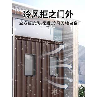 用棉棉门帘冬门帘保暖空调防风防寒保温冷专隔帘商用挡断风冻库家