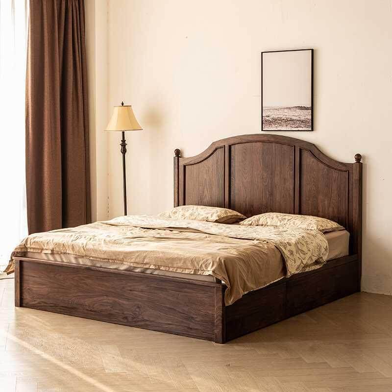 全实木储物床北美黑胡桃木法式复古高靠背樱桃木抽屉轻奢床双人床,纺织面料/辅料/配套,纺织机械配件,淘宝优惠券,粉丝福利购,淘宝优惠卷