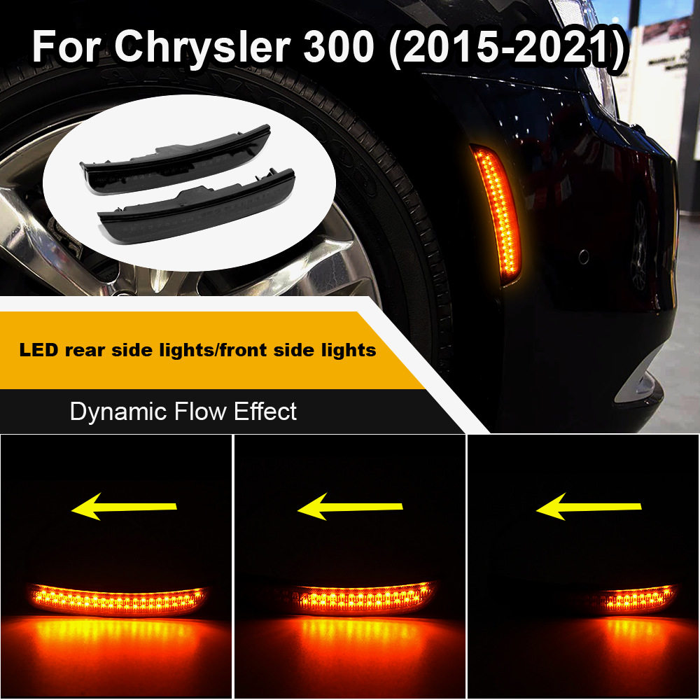 适用于克莱斯勒300C15-22款前杠后杠LED轮眉灯侧杠灯叶子板灯