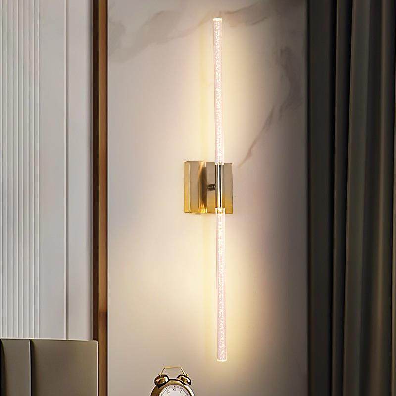 新款免接线壁灯现代简约充电壁画长条灯过道充电遥控灯带电池壁灯