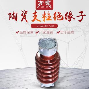 户外电站高压陶瓷支柱绝缘子ZSW-40.5/8防污铜排母线支撑瓷瓶高原