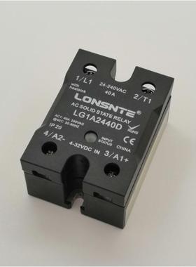 LONSNTE蓝石固态继电器220V单相LG1A2440D直流控交流SSR-40DA固态
