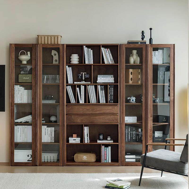 北美黑胡桃木实木书柜樱桃木原木书房现代简约多功能落地储物书架,纺织面料/辅料/配套,纺织机械配件,淘宝优惠券,粉丝福利购,淘宝优惠卷