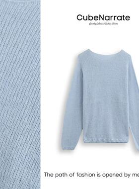 【告别之夜】枋叙【云间浅杏】   百搭圆领套头长袖上衣CN320W079