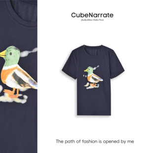 告别之夜 圆领短袖 枋叙 简约涂鸦个性 CN320J008 日落西山