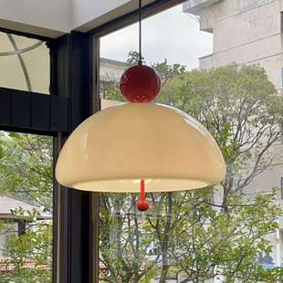 中古法式复古灯奶油玻璃咖啡厅网红店客厅卧室吧台灯花苞餐厅吊灯