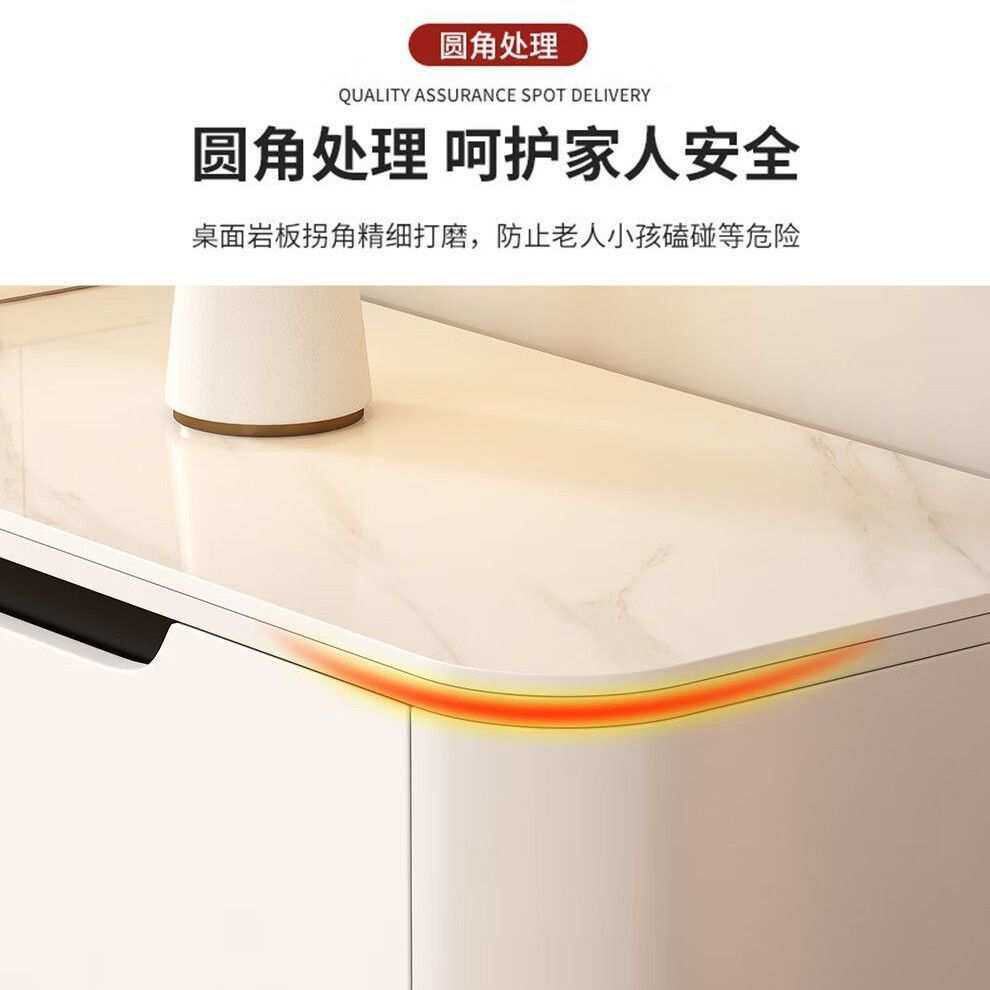 简约现代客厅全实木柜体电视柜茶几组合大小户型岩板电视柜落地柜
