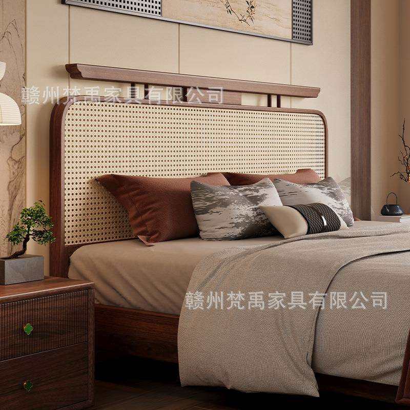 北美黑胡桃木全实木床卧室宋式美学2025新款储物简约中古藤编家具,玩具/童车/益智/积木/模型,毛绒/玩偶/公仔/布艺类玩具,淘宝优惠券,粉丝福利购,淘宝优惠卷