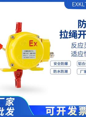 防爆双向拉绳开关BKLT2HFKLT2-11XLLS-II带防水接线盒拉线开关