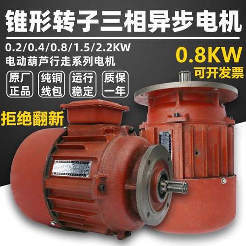 ZDY21-4-0.8/1.5/2.2KW锥形三相异步电机380V行车电葫芦运行电机