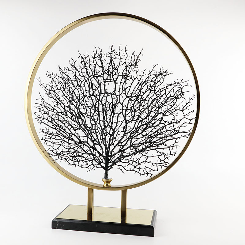 现代简约玄关摆件样板房金属摆设酒店客厅创意铁艺欧式软装饰品