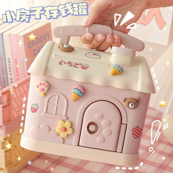 存钱罐2023年新款可爱少女儿童带锁储蓄罐大号箱男女孩储钱盒子