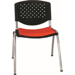 福金迪扁圆管四腿黑色塑壳椅会议椅接待椅办公椅洽谈椅盟