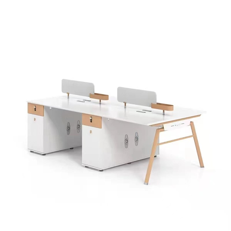 职员办公桌椅组合简约现代双人员工电脑桌子卡座四人位办公室工位
