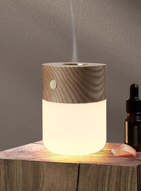 好棒香熏小夜灯LED床头伴睡简约木纹小台灯家用卧室瑜伽房氛围灯