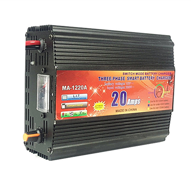 卡迪普MA-1220A汽车12V铅酸蓄电池充电器电瓶充电器四段式20A