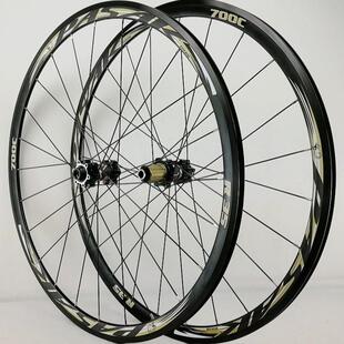 700C碟刹公路自行车轮组越野公路碟刹车轮碟刹V刹C刹29寸直拉辐条