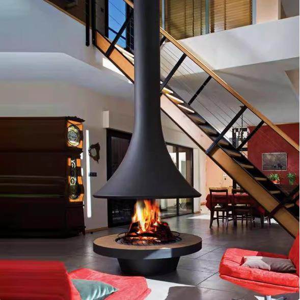 网红悬挂式壁炉电子蒸汽真火燃木民宿别墅客厅室内装饰家用壁炉