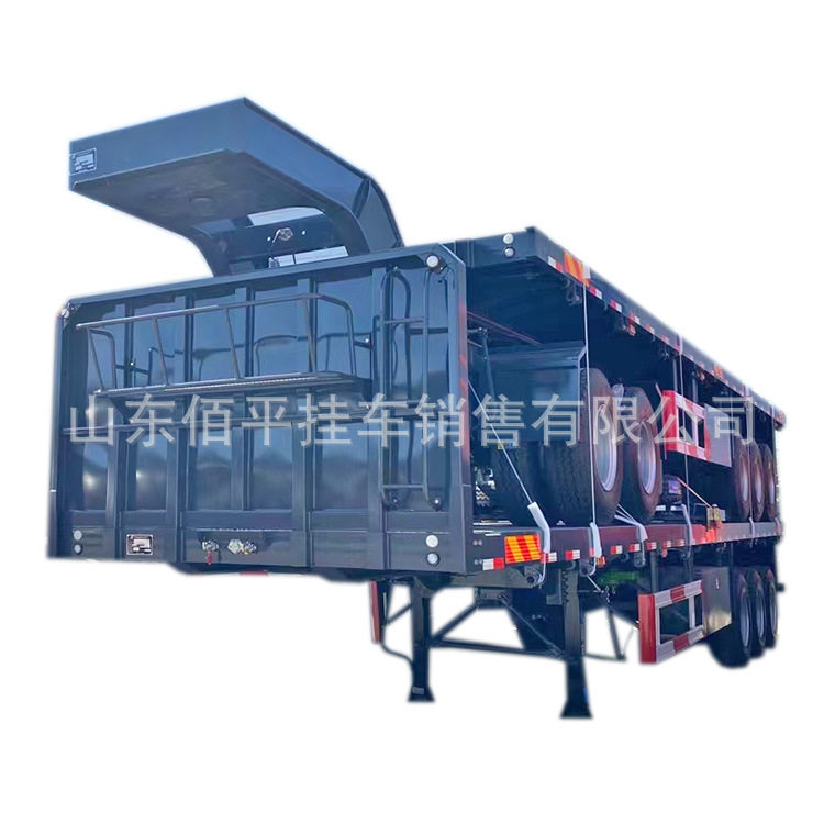 销售平板车挂车 骨架集装箱半挂车 一拖一挂半挂车 侧翻半挂车