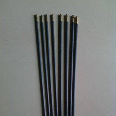 无手柄碳素杆6毫米的直孔铜头软塑胶手柄7毫米的斜孔铜头成对出售