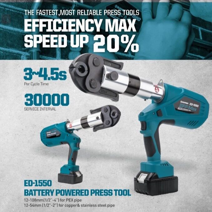 巨力ZUPPER 卓普充电式电动液压钳ED-1550 不锈钢管电动卡压工具