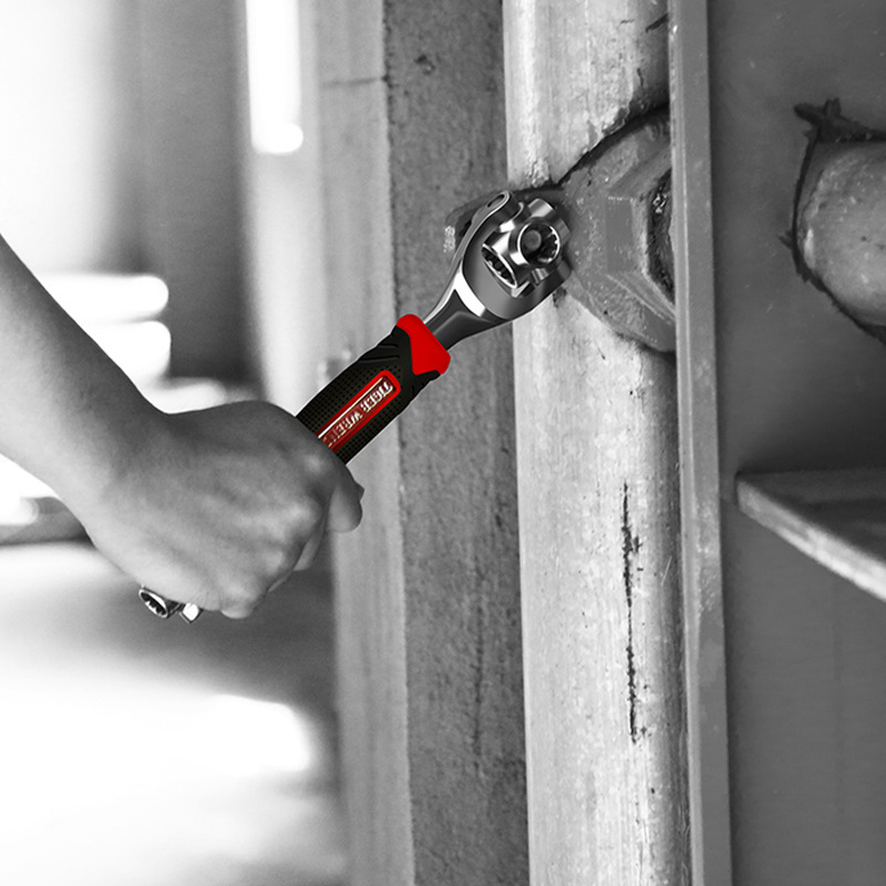 多功能扳手双向360°棘轮螺丝套筒扳手 汽车修理工具自锁不打滑