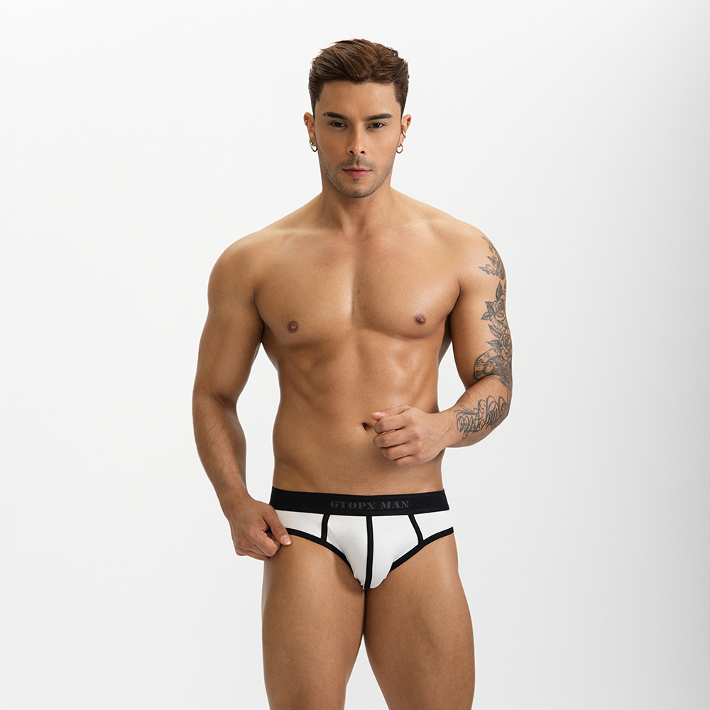 GTOPX MAN男士U凸薄款单层三角裤 欧美运动吸汗透气低腰性感内裤,女士内衣/男士内衣/家居服,男三角内裤,淘宝优惠券,粉丝福利购,淘宝优惠卷