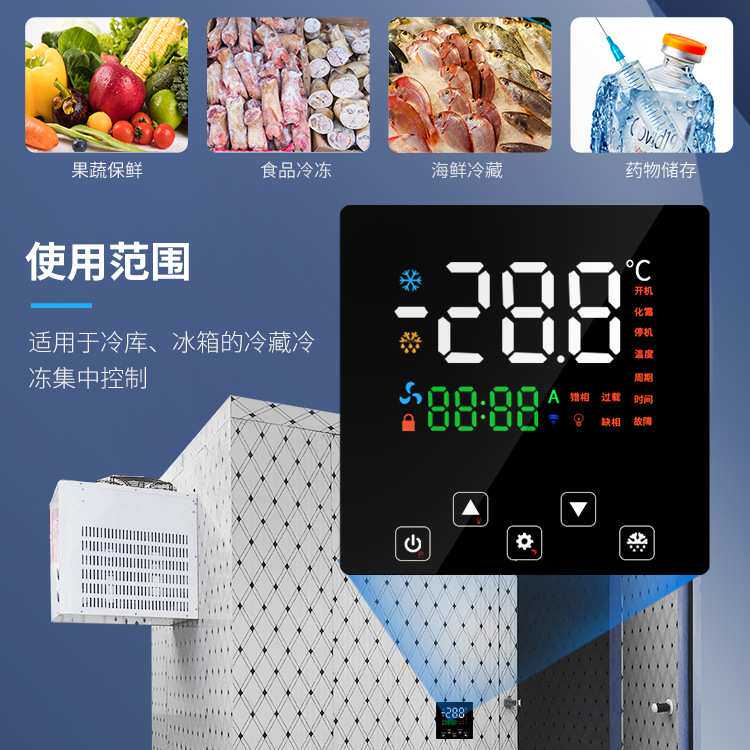 冷库控制器 智能大屏分体微电脑数显温控开关高精度温度控制器