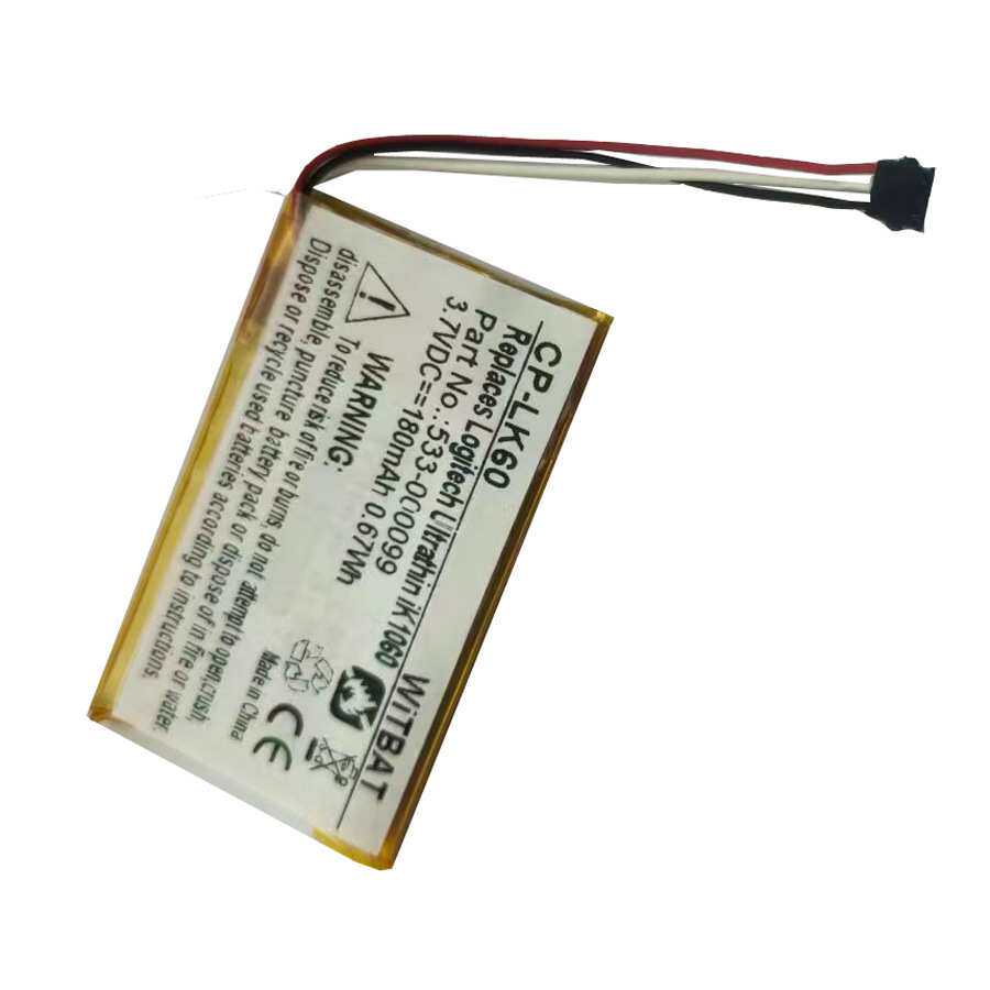 适用罗技iK1060磁力夹式超薄键盘盖电池533-000099 AHB222535PJT