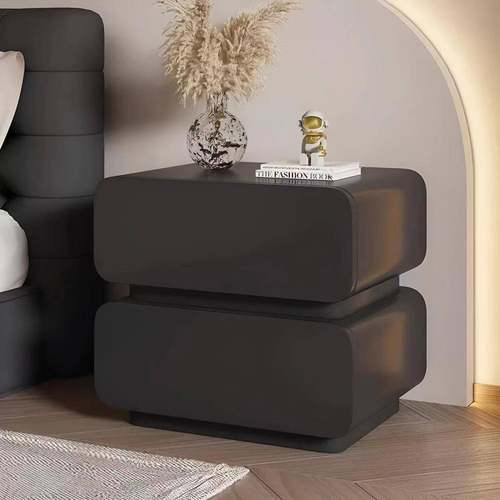 简约现代轻奢小型收纳奶油床头柜极简实木家用柜子卧室床边柜