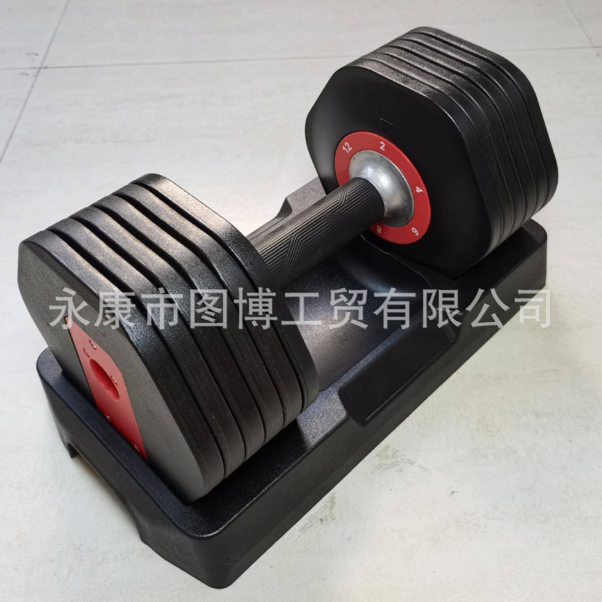 12KG出口品质快速可调节重量男女士家用可调节哑铃力量健身器材