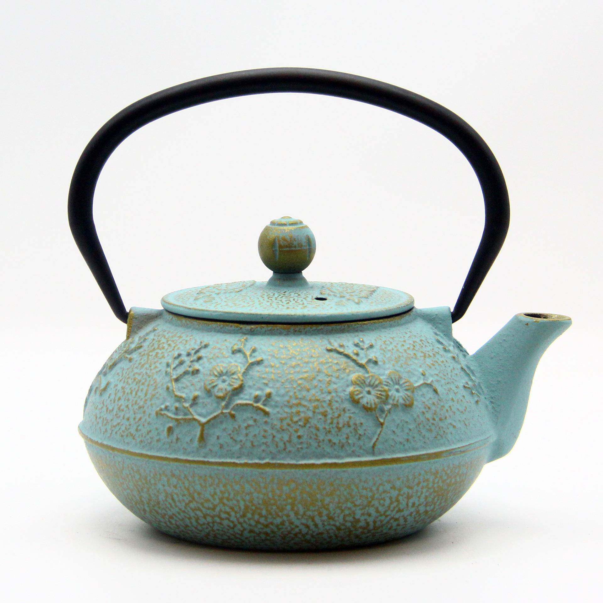 铸铁壶轻奢复古围炉煮茶生铁壶搪瓷涂层家用铁壶彩色装饰茶具摆件