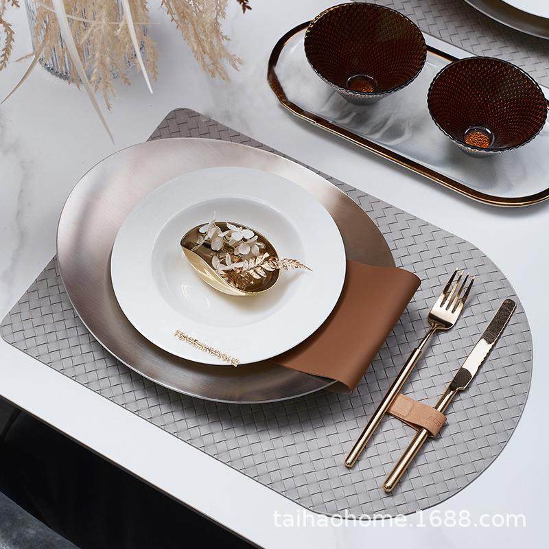样板间餐具套装软装餐桌摆台样板房餐盘编织纹餐垫售楼处北欧,电子元器件市场,其它元器件,淘宝优惠券,粉丝福利购,淘宝优惠卷